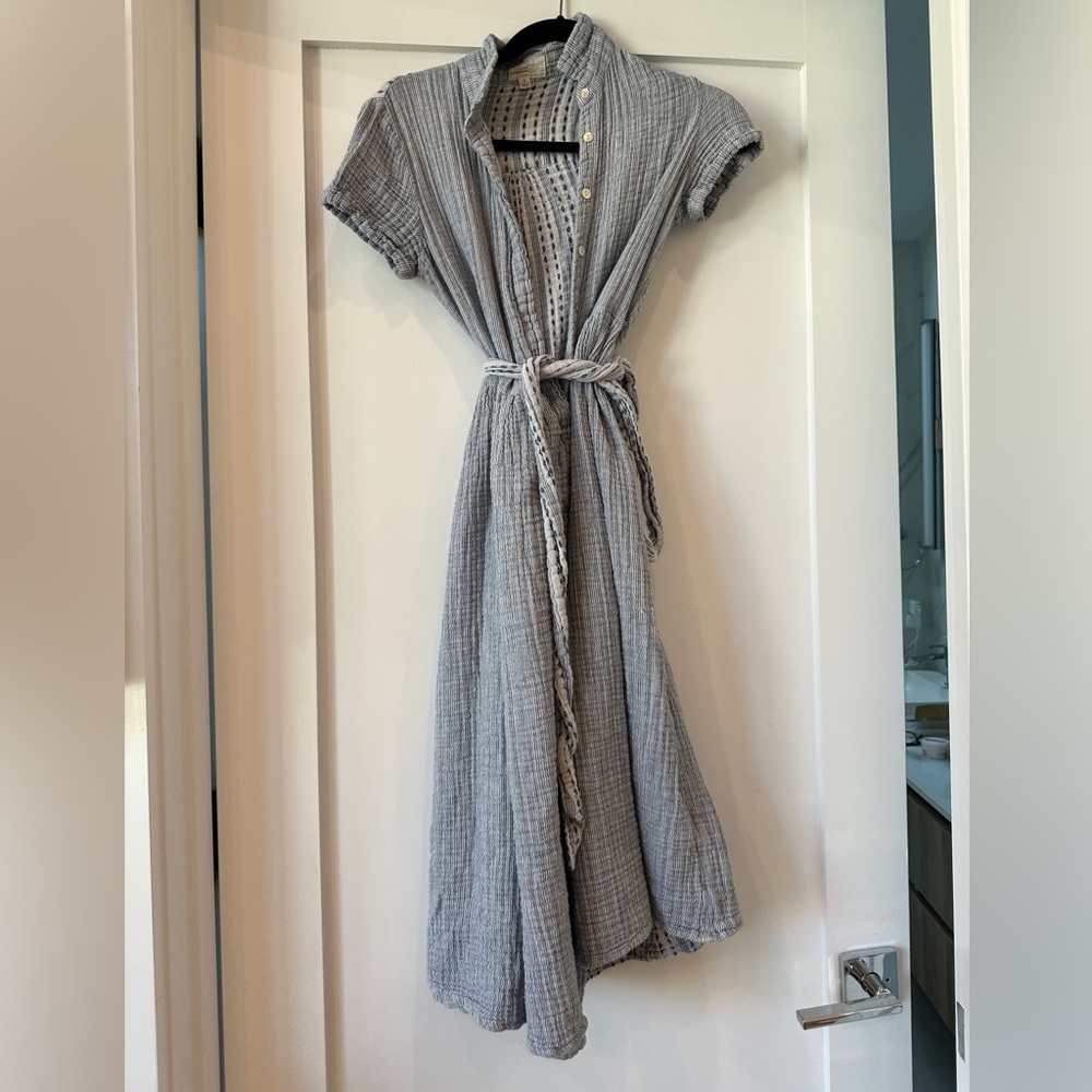 4OurDreamers short sleeve midi dress in blue (size S)